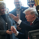 WASHINGTON, DC - MARCH 15: U.S. President Donald Trump (R) greets Angel Mom Mary Ann Mendoza (L) of Mesa, Arizona, during an event on border security in the Oval Office of the White House March 15, 2019, in Washington, DC. President Trump has vetoed the congressional resolution that blocks his national emergency declaration on the southern border.